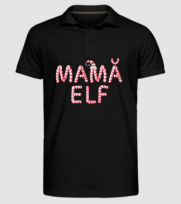 mamă elf model negru pe tricou
