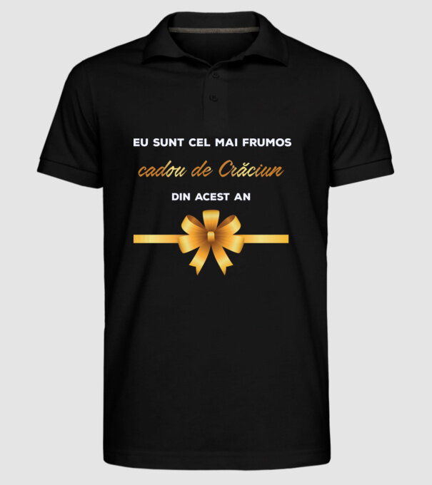 Eu sunt cel mai frumos cadou de Crăciun din acest an model negru pe tricou