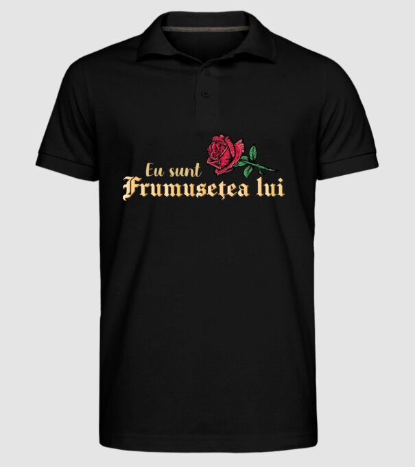 eu sunt frumusețea lui model negru pe tricou