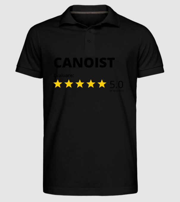 Evaluare 5 CANOIST model negru pe tricou