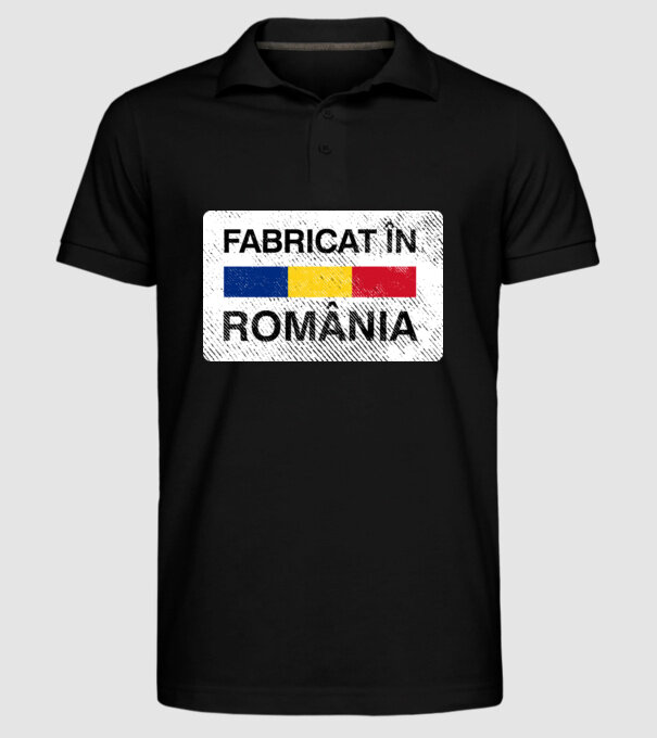 Fabricat în România model negru pe tricou