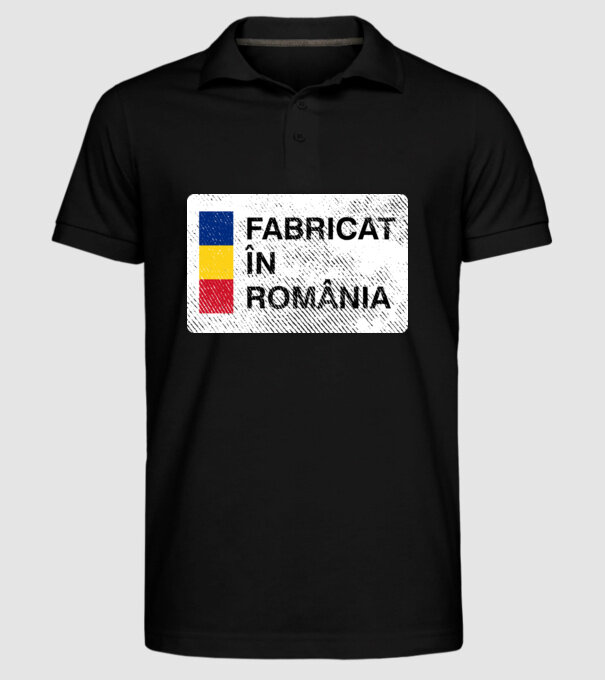 Fabricat în România model negru pe tricou