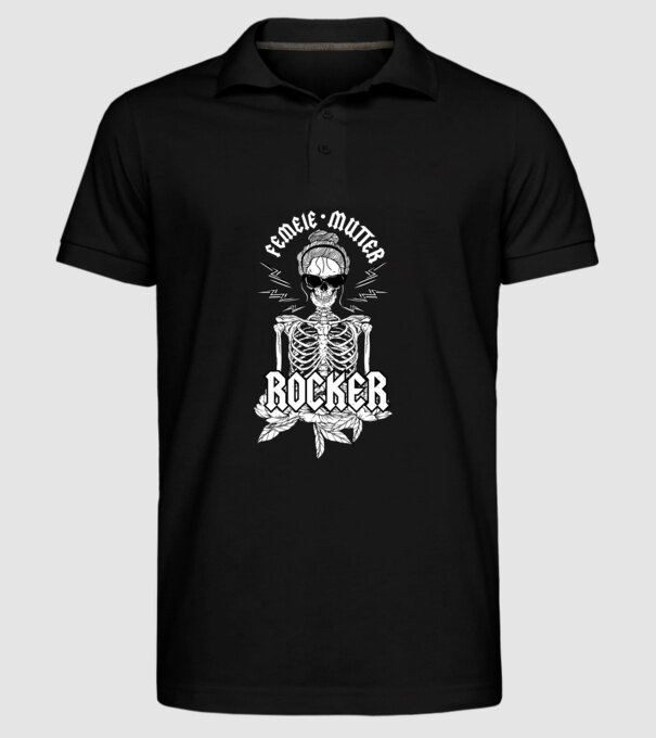 femeie - mutter - rocker model negru pe tricou