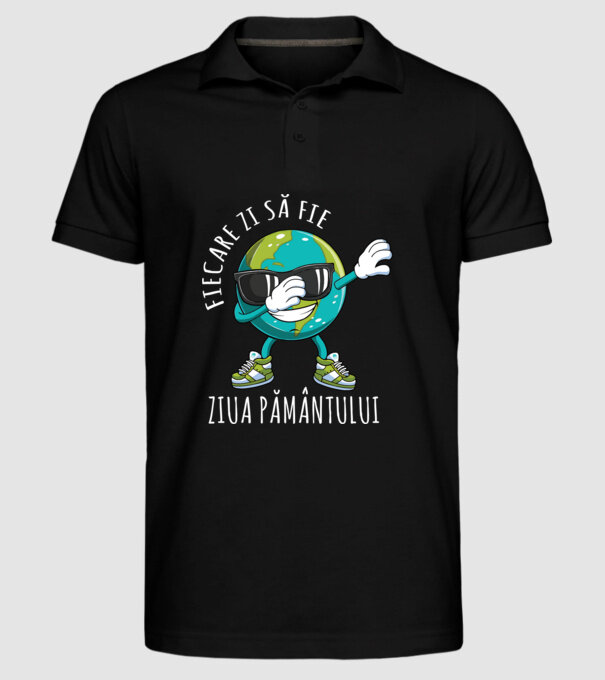 Fiecare zi să fie Ziua Pământului model negru pe tricou