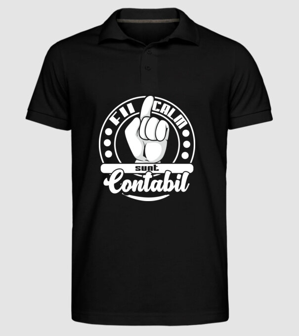 Fii calm... sunt contabil model negru pe tricou
