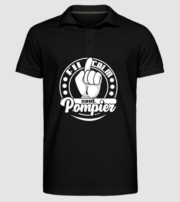 Fii calm... sunt pompier model negru pe tricou
