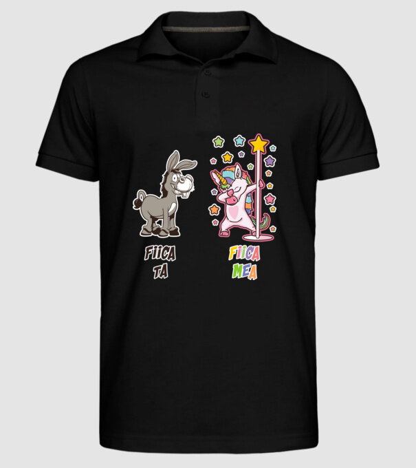 fiica ta - fiica mea model negru pe tricou