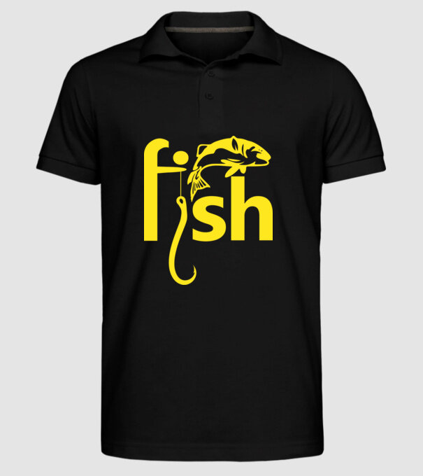 Fish model negru pe tricou