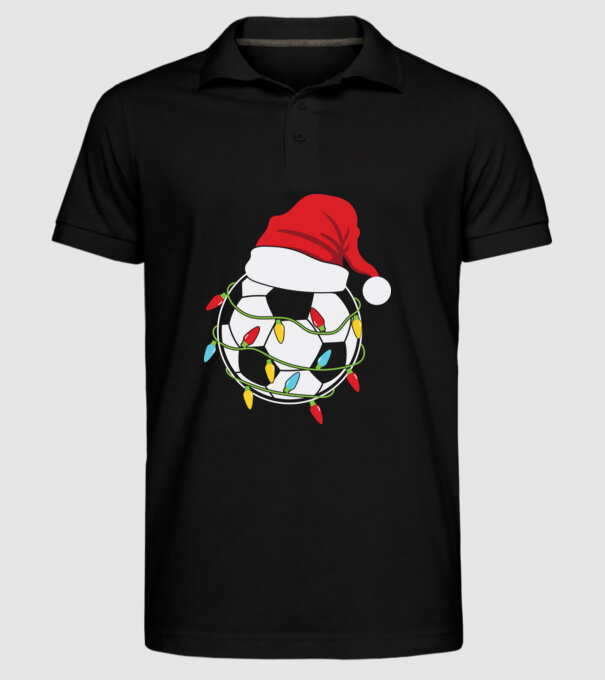 Football christmas model negru pe tricou