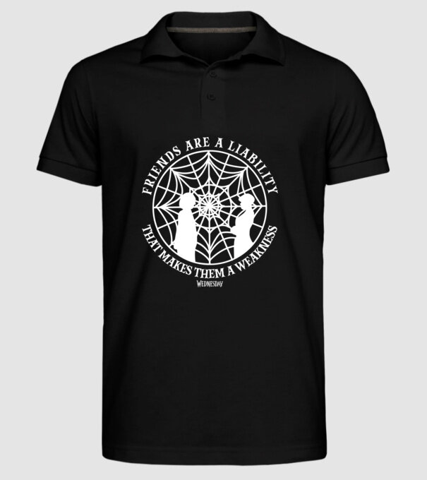 Friends are liability model negru pe tricou
