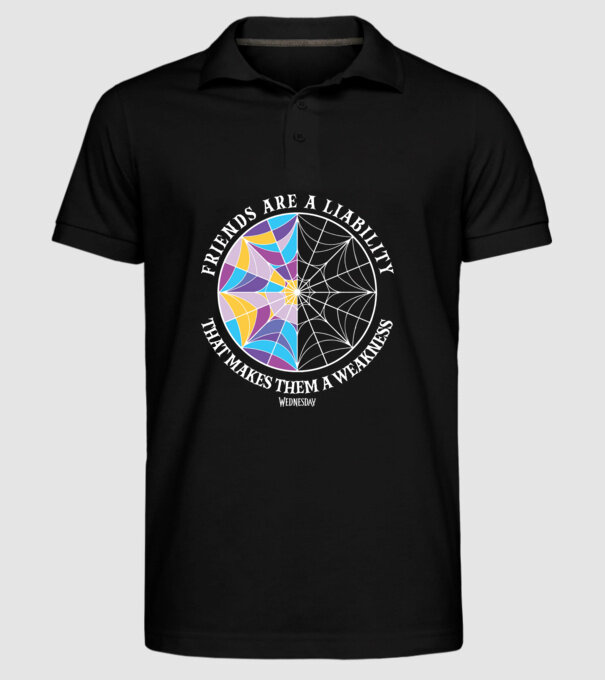 Friends are liability model negru pe tricou