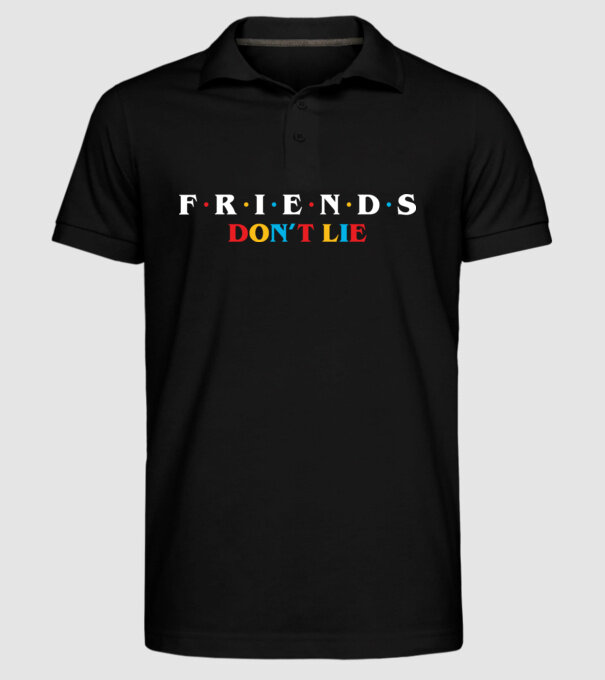 friends dont lie ok model negru pe tricou
