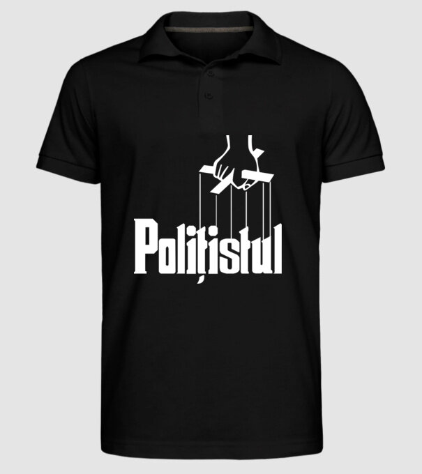 Polițistul model negru pe tricou