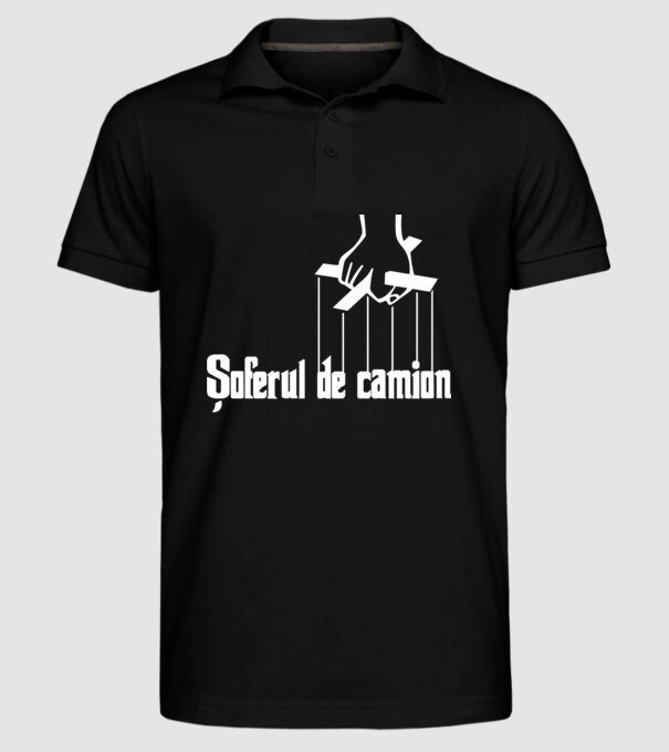 Șoferul de camion model negru pe tricou