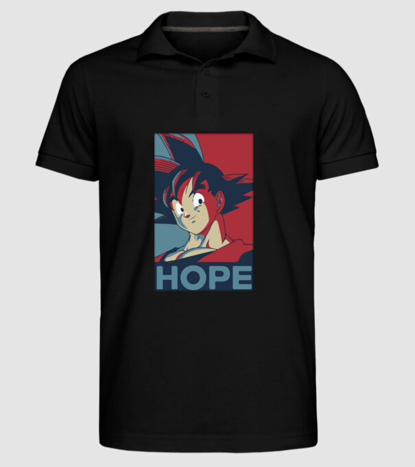 goku hope dragonball model negru pe tricou
