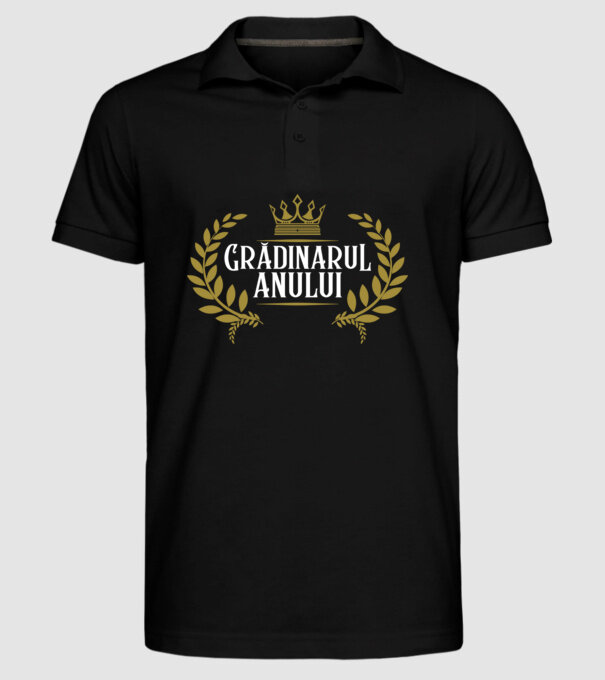 Grădinarul anului model negru pe tricou