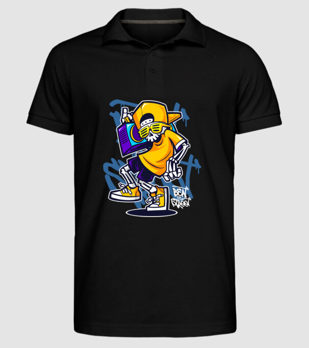 Graffiti model negru pe tricou