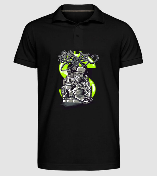 Graffiti model negru pe tricou
