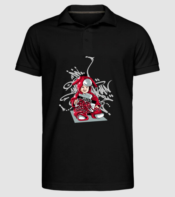 Graffiti model negru pe tricou