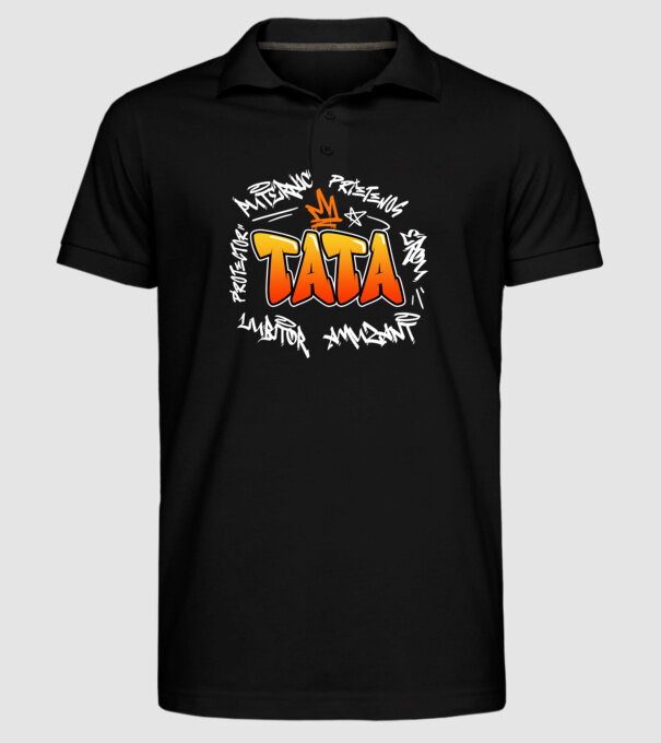 Graffiti apa fehér RO model negru pe tricou