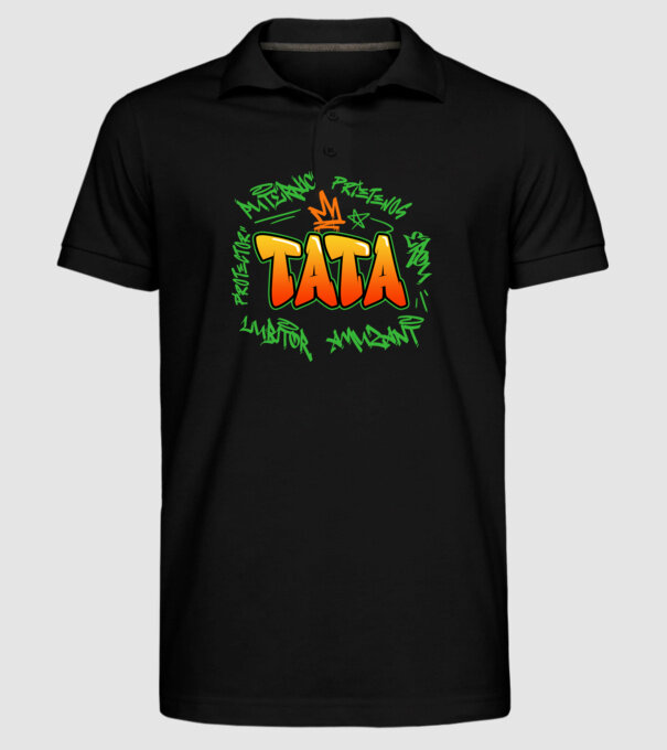 Graffiti tata model negru pe tricou