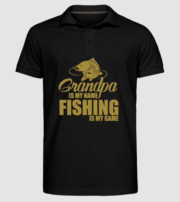 Grandpa is my name model negru pe tricou