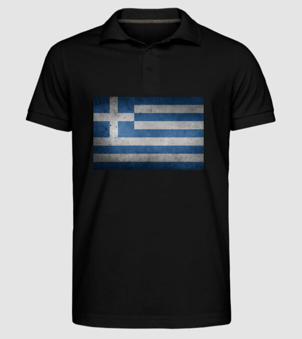 GREECE model negru pe tricou