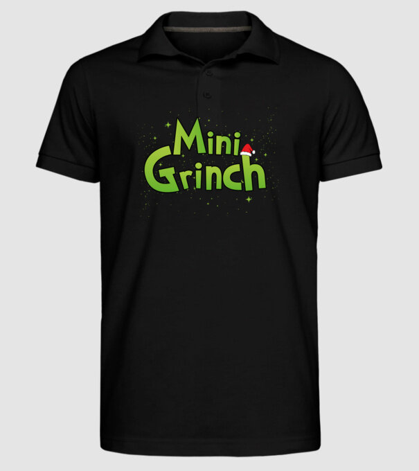 Grinch Family Mini Grinch model negru pe tricou