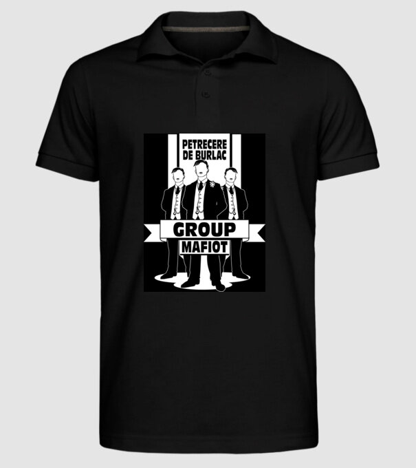 Group Mafiot model negru pe tricou