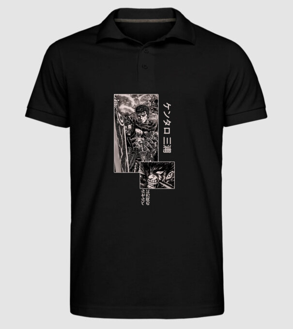 Guts Berserk model negru pe tricou