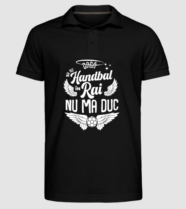Handbal în Rai model negru pe tricou