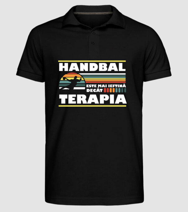 Handbal terapia model negru pe tricou
