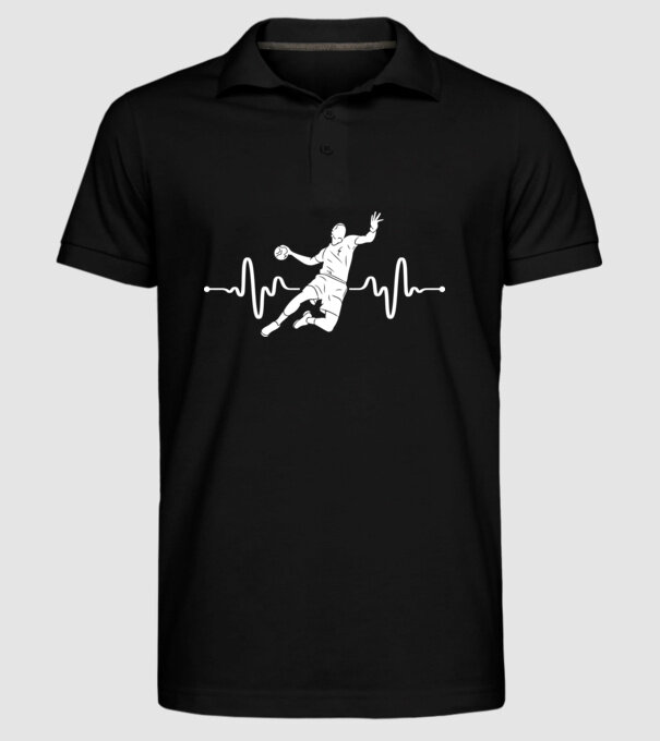 handball heartbeat model negru pe tricou