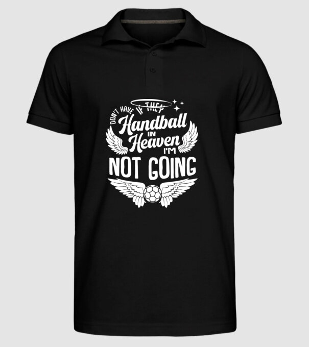 Handball in Heaven model negru pe tricou