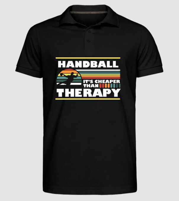 Handball therapy model negru pe tricou