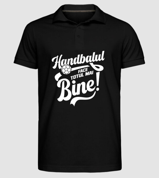Handbalul face totul mai bine model negru pe tricou