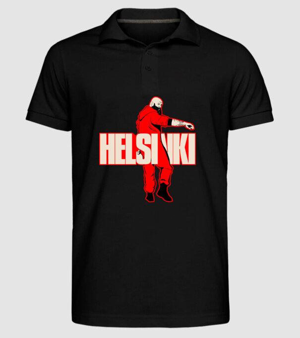 helsinki la casa de papel model negru pe tricou