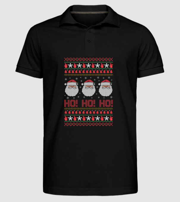 Ho-Ho-Ho model negru pe tricou