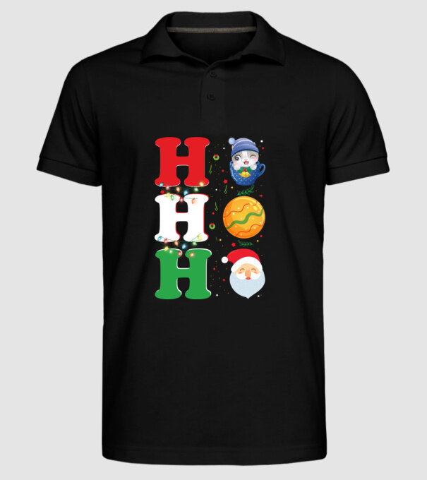 Ho-ho-ho christmas model negru pe tricou