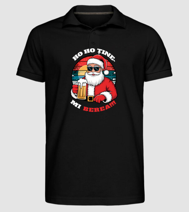 Ho ho ține mi berea! Negru model negru pe tricou
