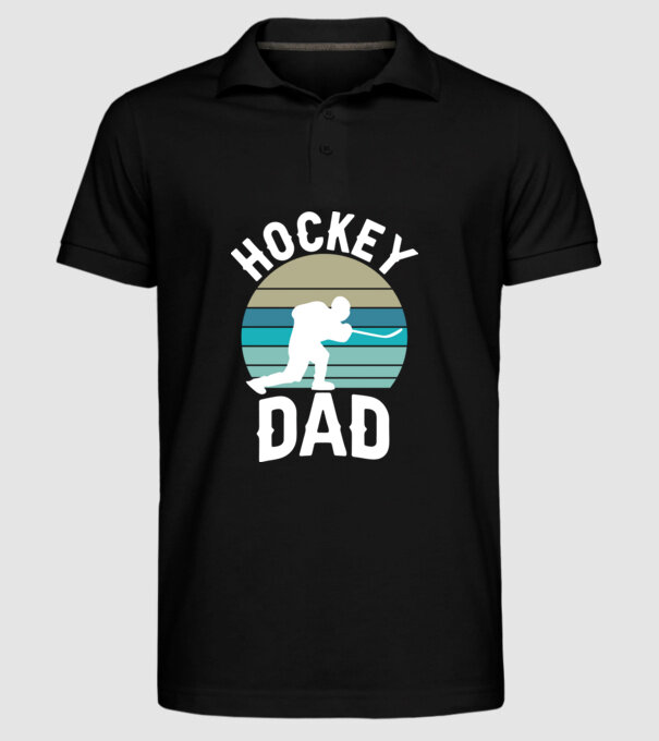 Hockey dad model negru pe tricou