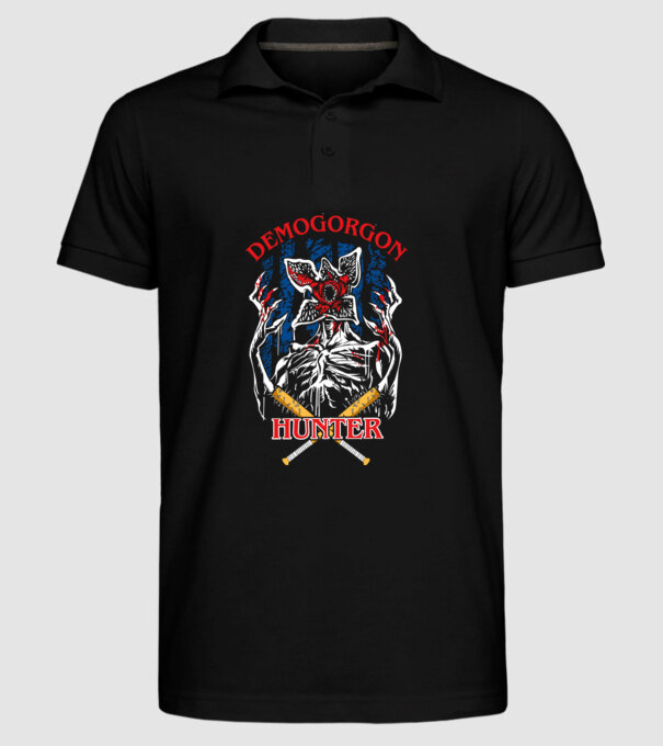 Demogorgon hunter model negru pe tricou