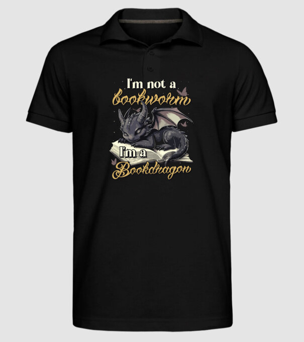 I am not a bookworm i am a bookdragon model negru pe tricou