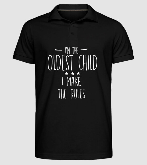 I'm the oldest child model negru pe tricou
