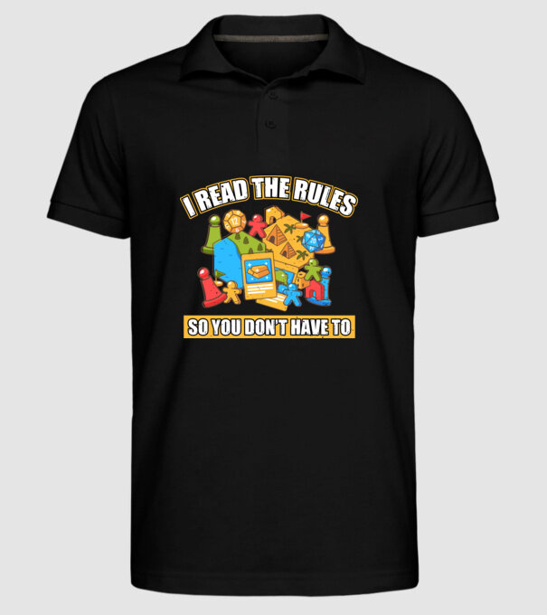 I read the rules model negru pe tricou