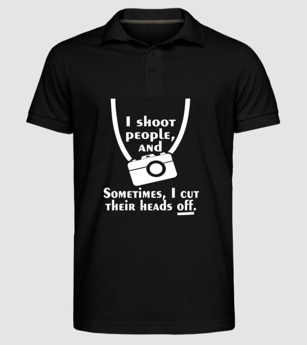 I shoot people model negru pe tricou