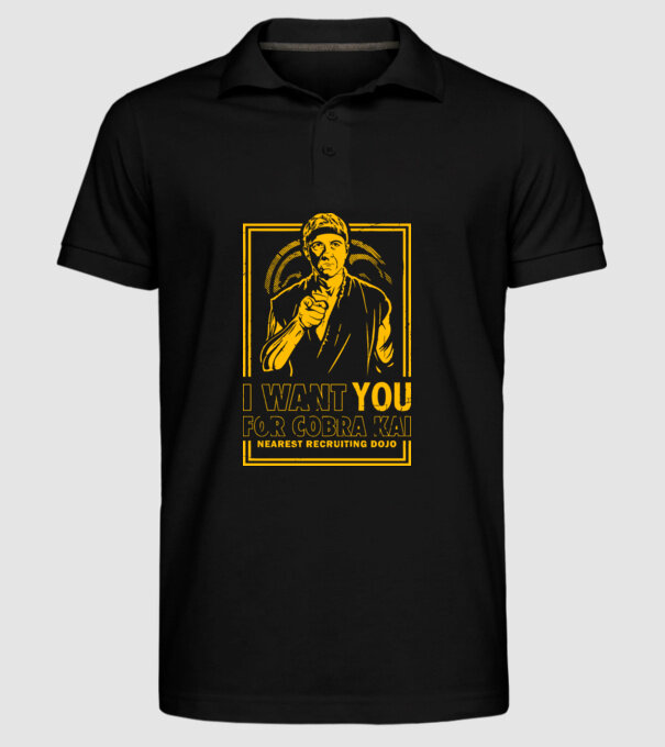 I want you cobra kai model negru pe tricou