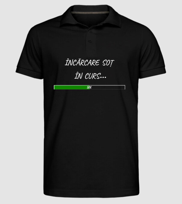 încărcare soț în curs model negru pe tricou