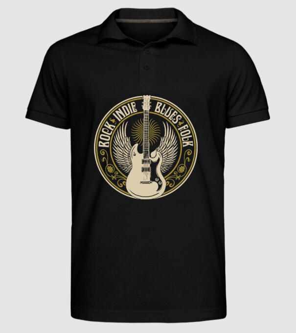 Indie rock model negru pe tricou