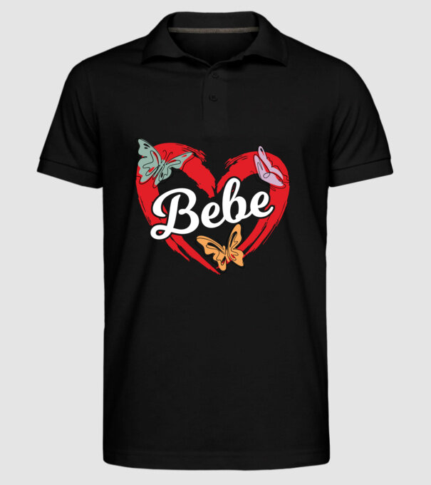Bebe model negru pe tricou